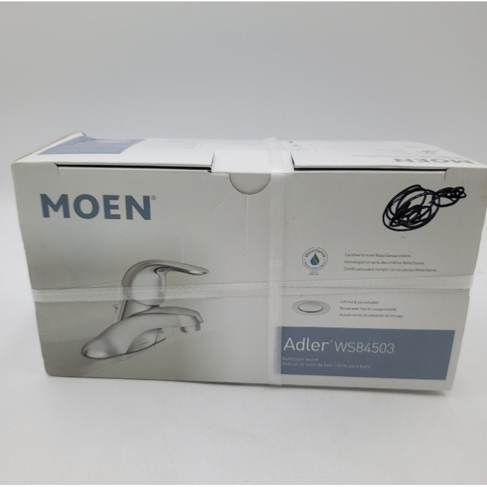 Moen Adler WS84503 Single Handle Bathroom Faucet Chrome with Drain Assembly
